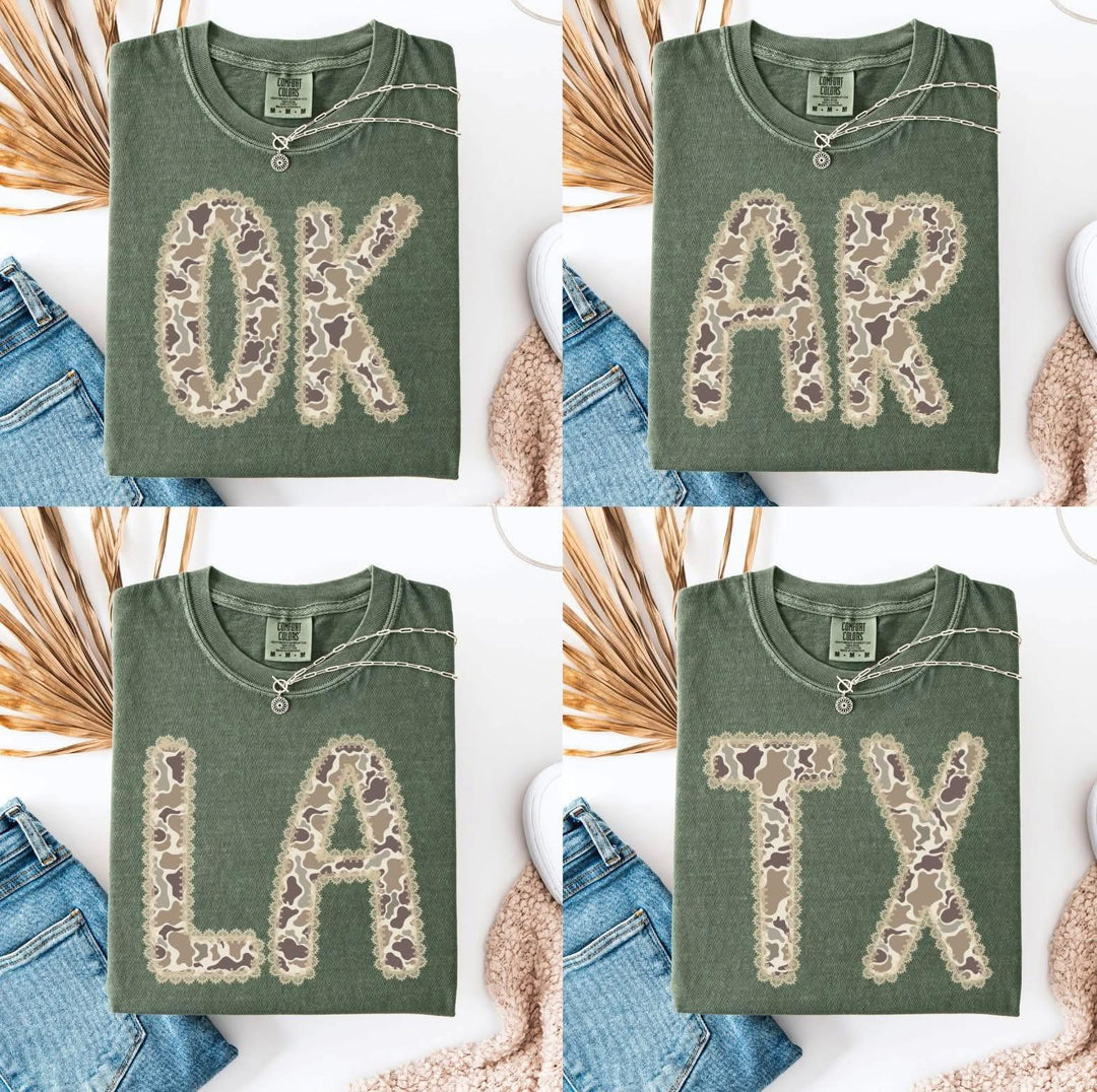 *Preorder* Custom Camo State Tee