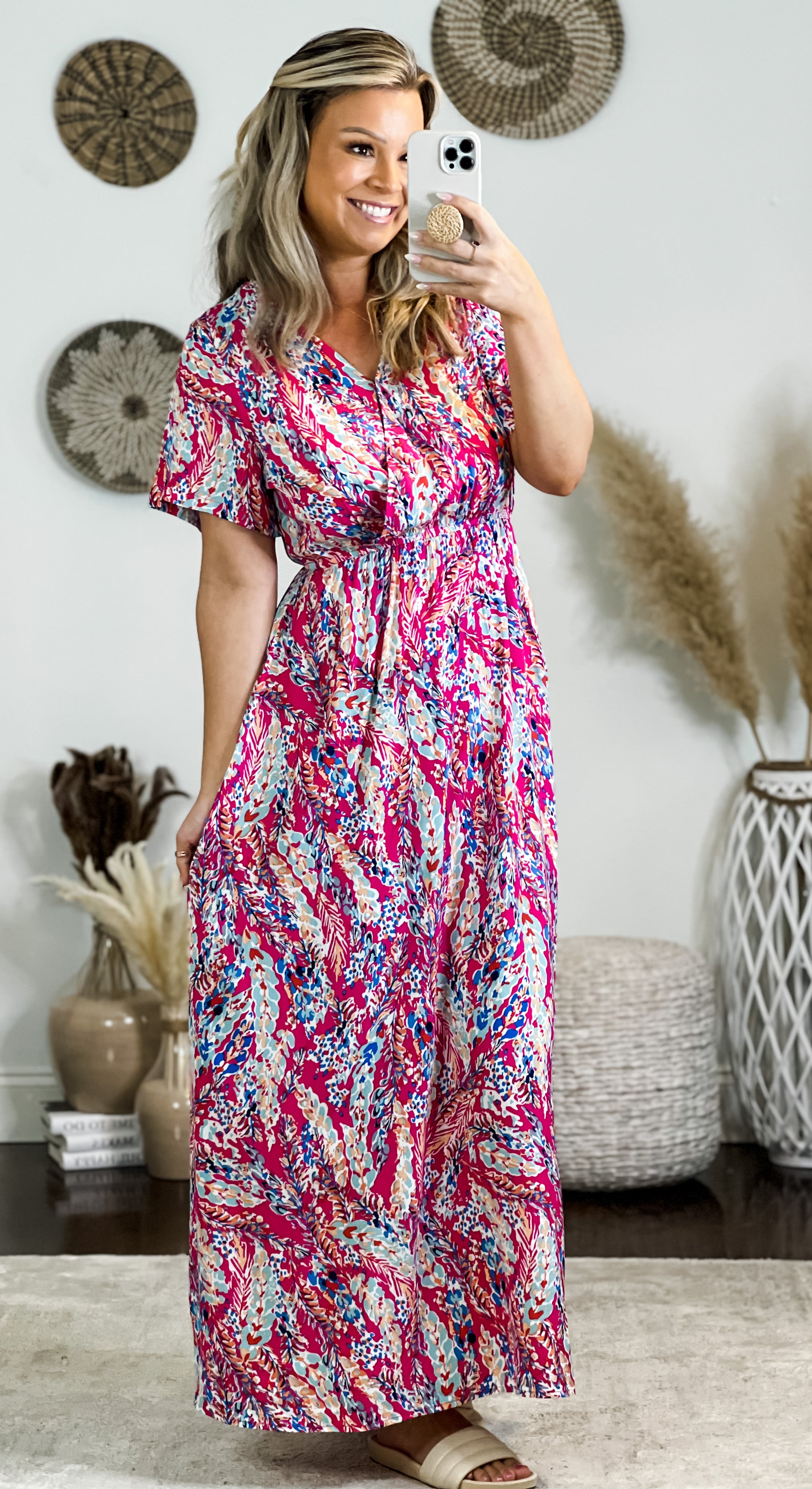 Roxanne Floral Boho Maxi Dress – Lush Lily Boutique