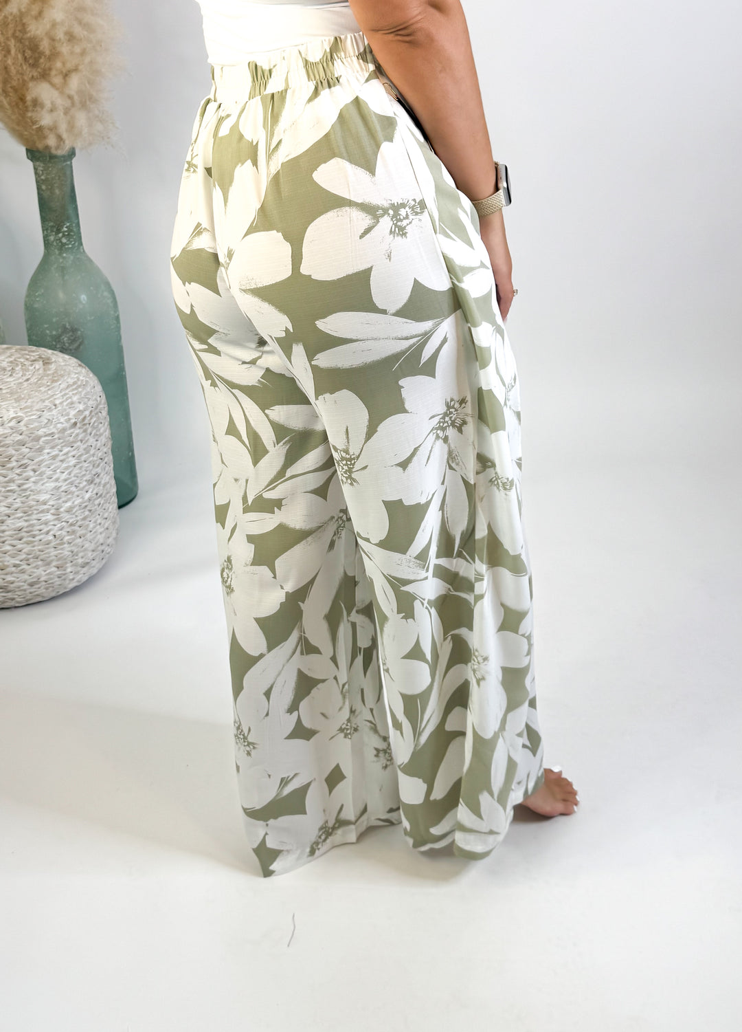 Sage Bloom Wrap Pants