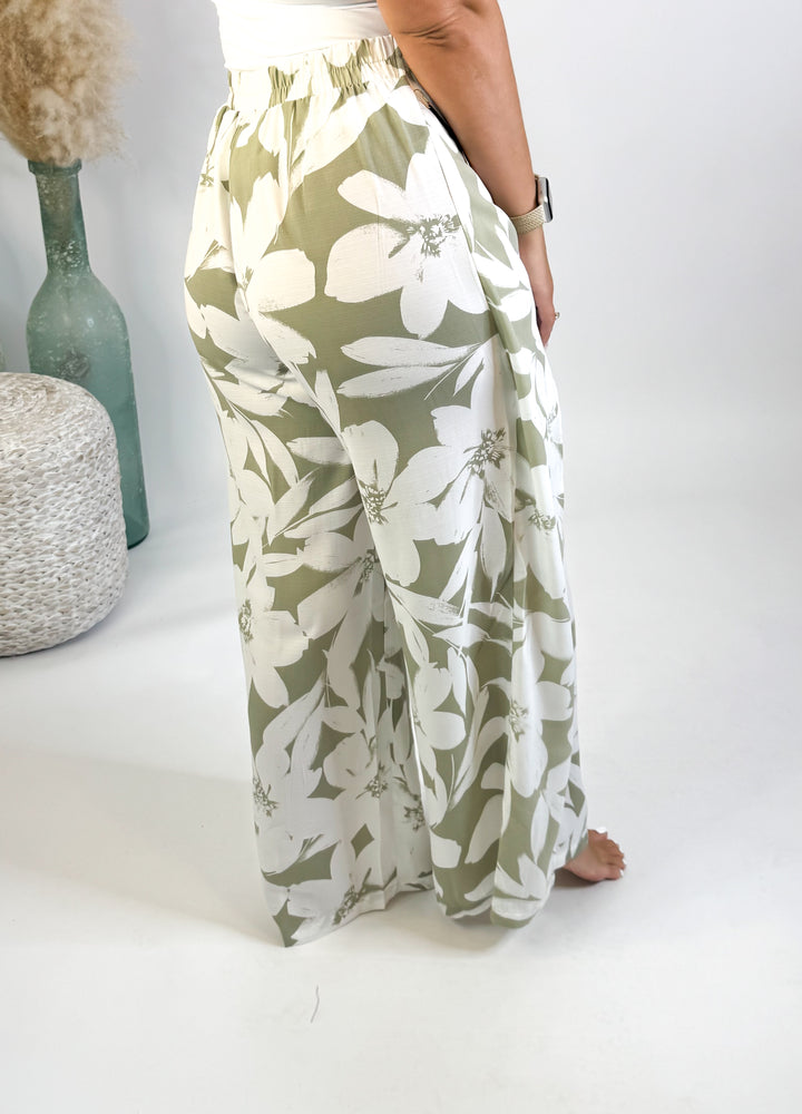 Sage Bloom Wrap Pants