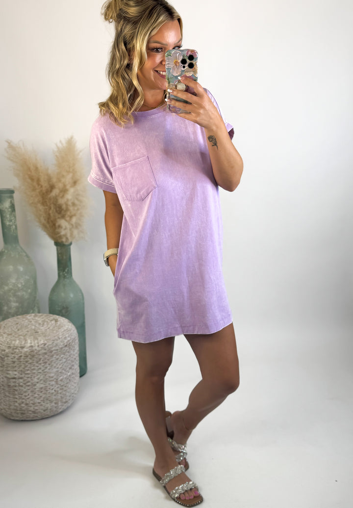 Everyday Ease Pocket Tee Mineral Wash Dress