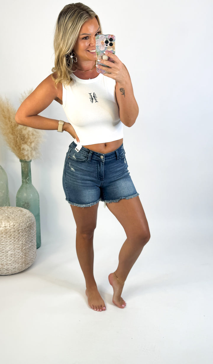 Judy Blue See To Believe It V-Front Shorts