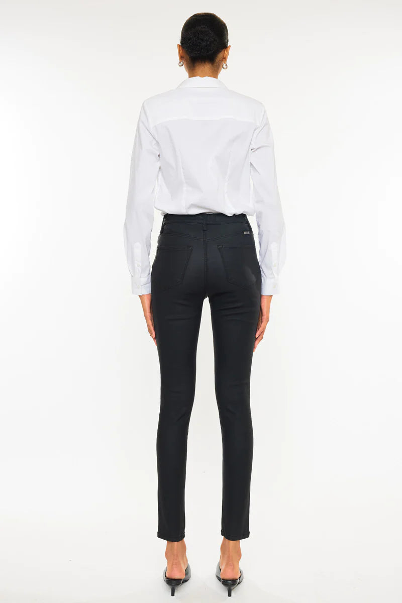 KanCan Autumn Coated Button Fly High Rise Ankle Skinny