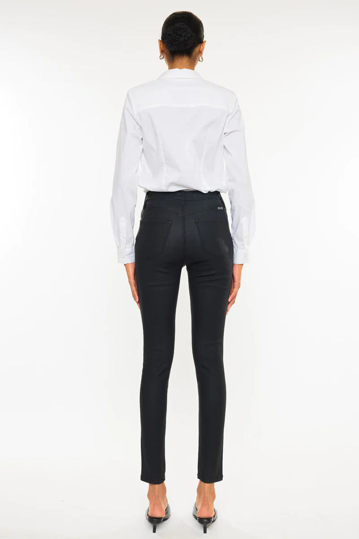 KanCan Autumn Coated Button Fly High Rise Ankle Skinny