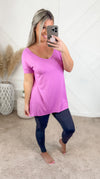 Orchid Tunic Criss Cross Top