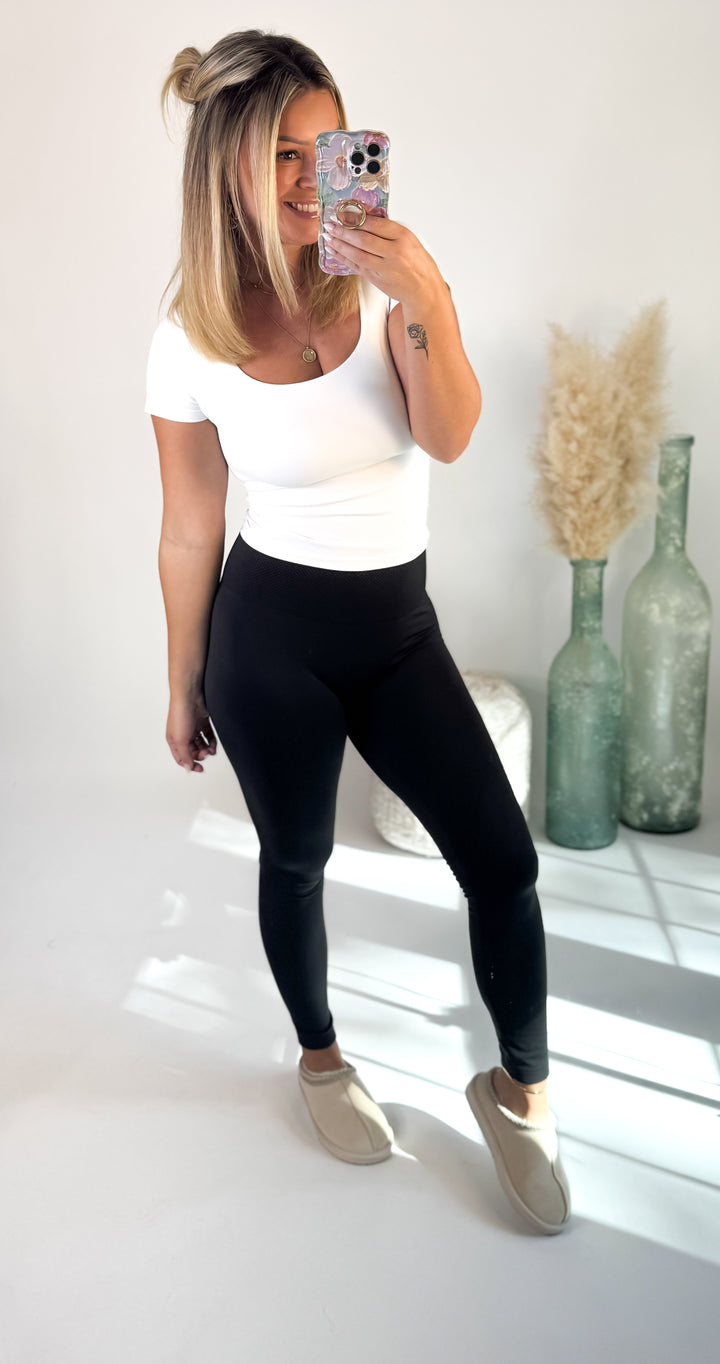 ⭐Door Buster⭐ Fleece Leggings Black/Navy/Burgundy/Charcoal