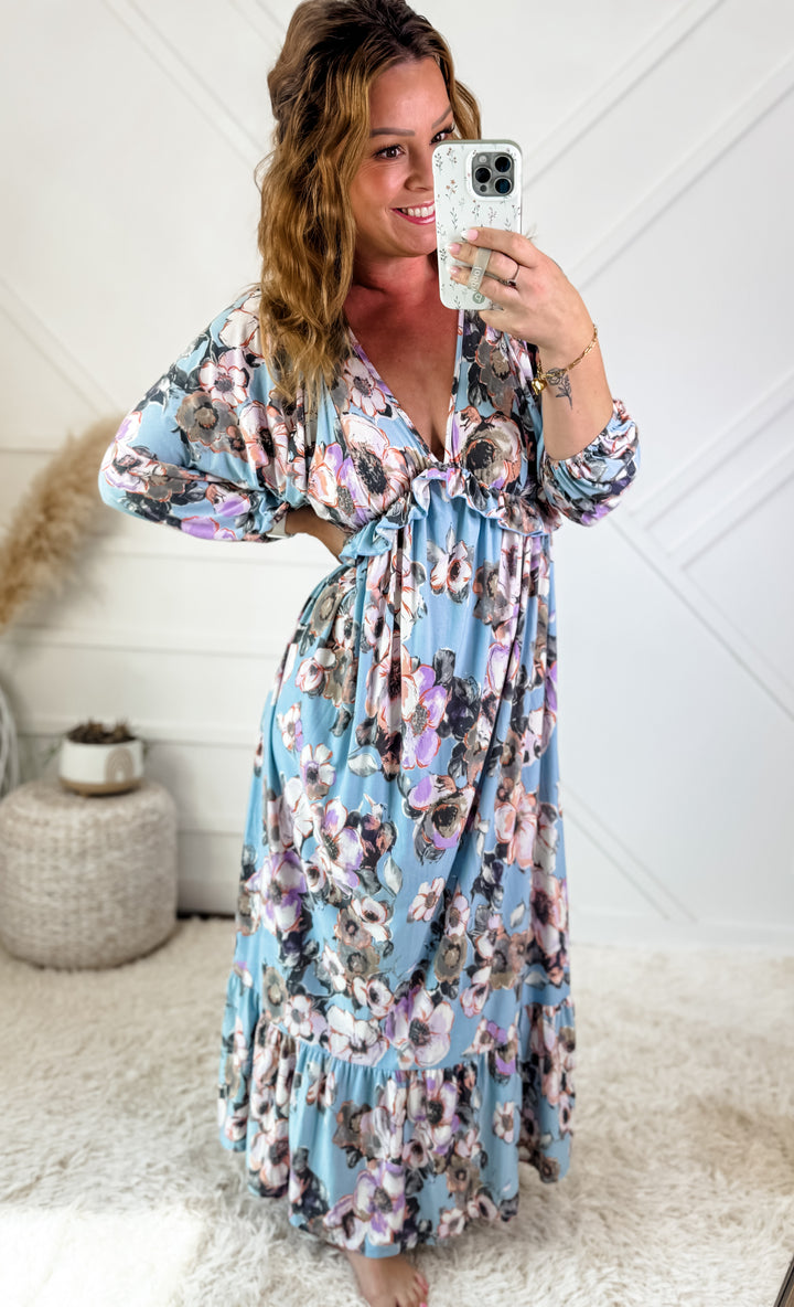 Brooke Ruffle Floral Maxi Dress