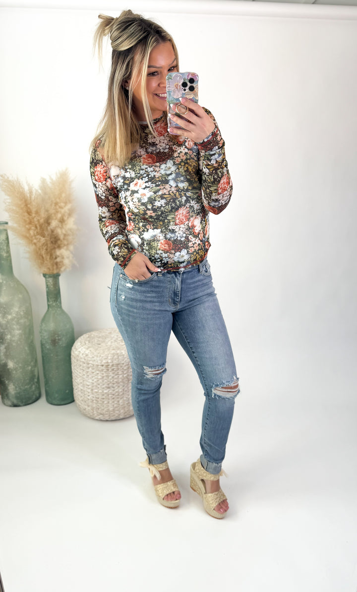 Vintage Garden Mesh Top