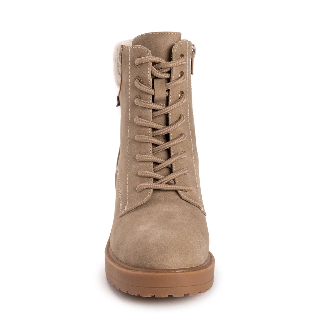 MUK LUKS Women's Sky Solange Wedge Boots: Taupe