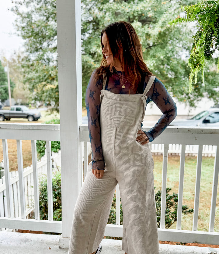 Sammie Textured Jacquard Overall