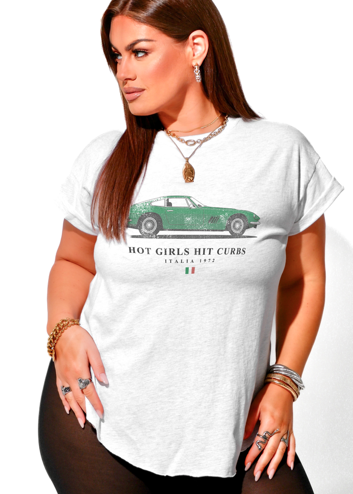 Hot Girls Hit Curbs Side Slit Tee
