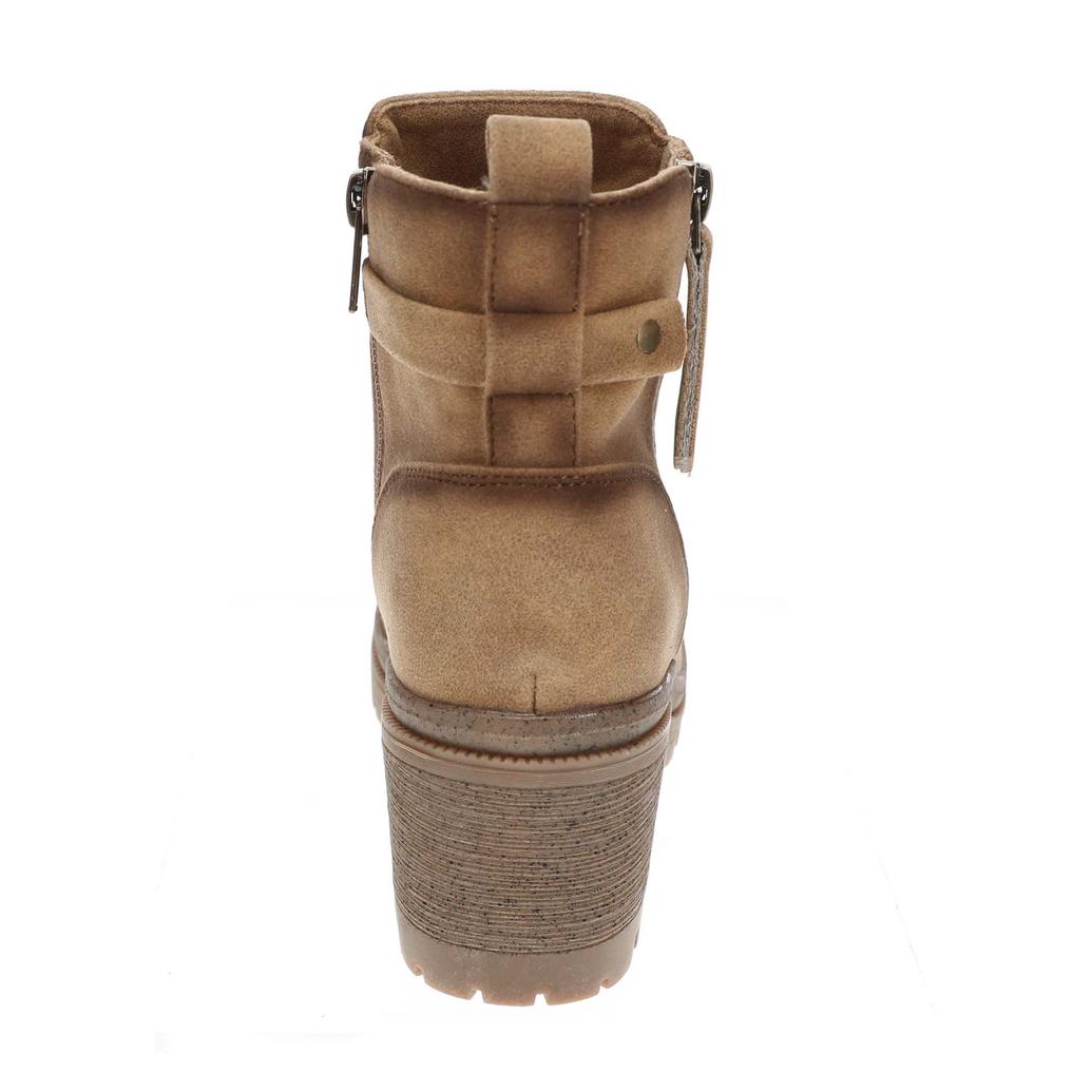The Very G Womens Beige Maeve Lug Sole Zip Ankle Boots