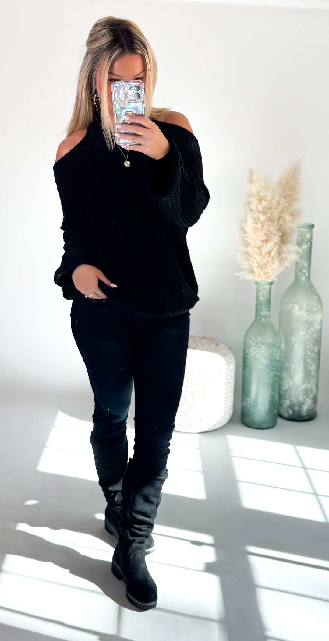 ⭐Door Buster⭐ Midnight Criss-Cross Sweater