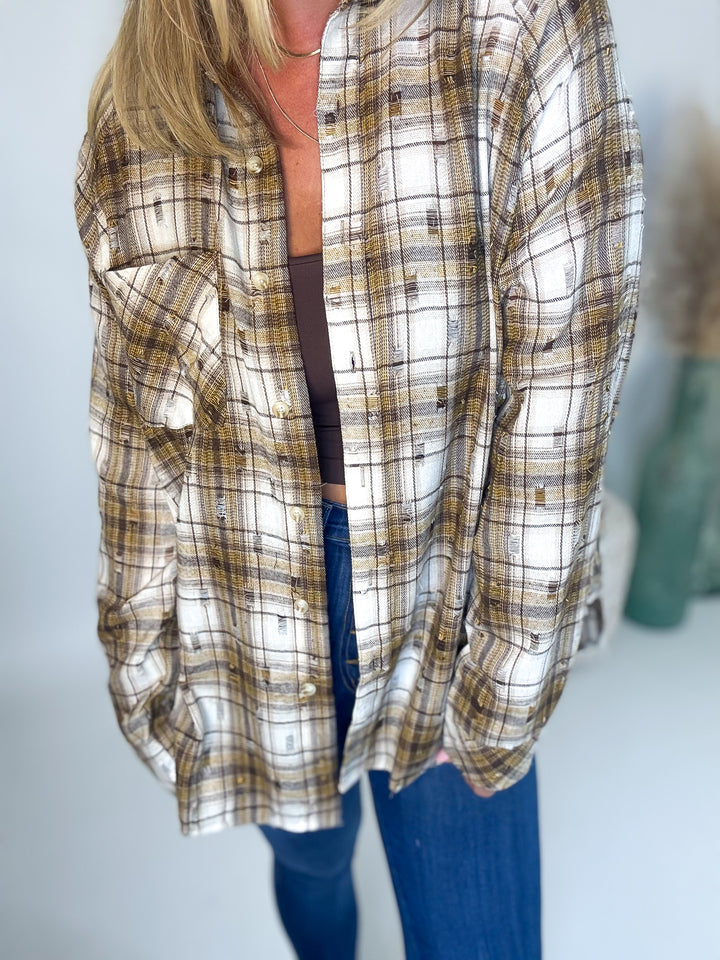 Maple Mornings Plaid Button Up