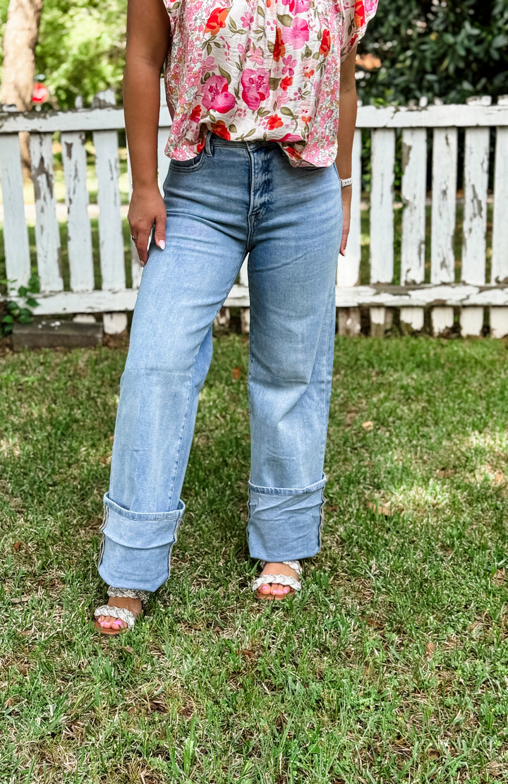 Hold Me High Tummy Control Risen Jeans