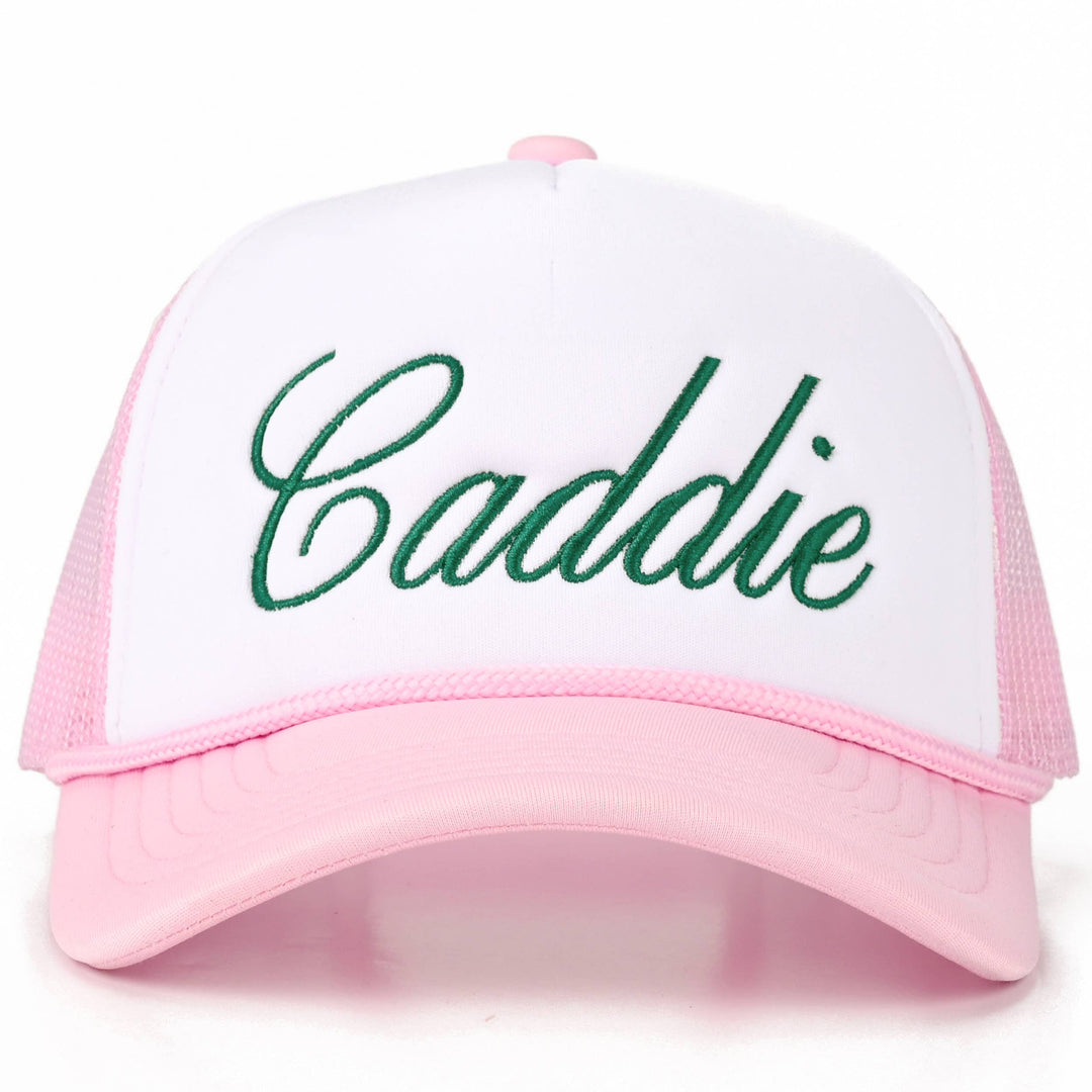 C.C CADDIE Foam Letter on Two Tone Trucker Mesh Back Hat