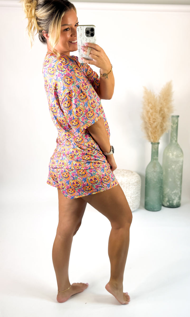 Pumpkin-Print Lounge Set