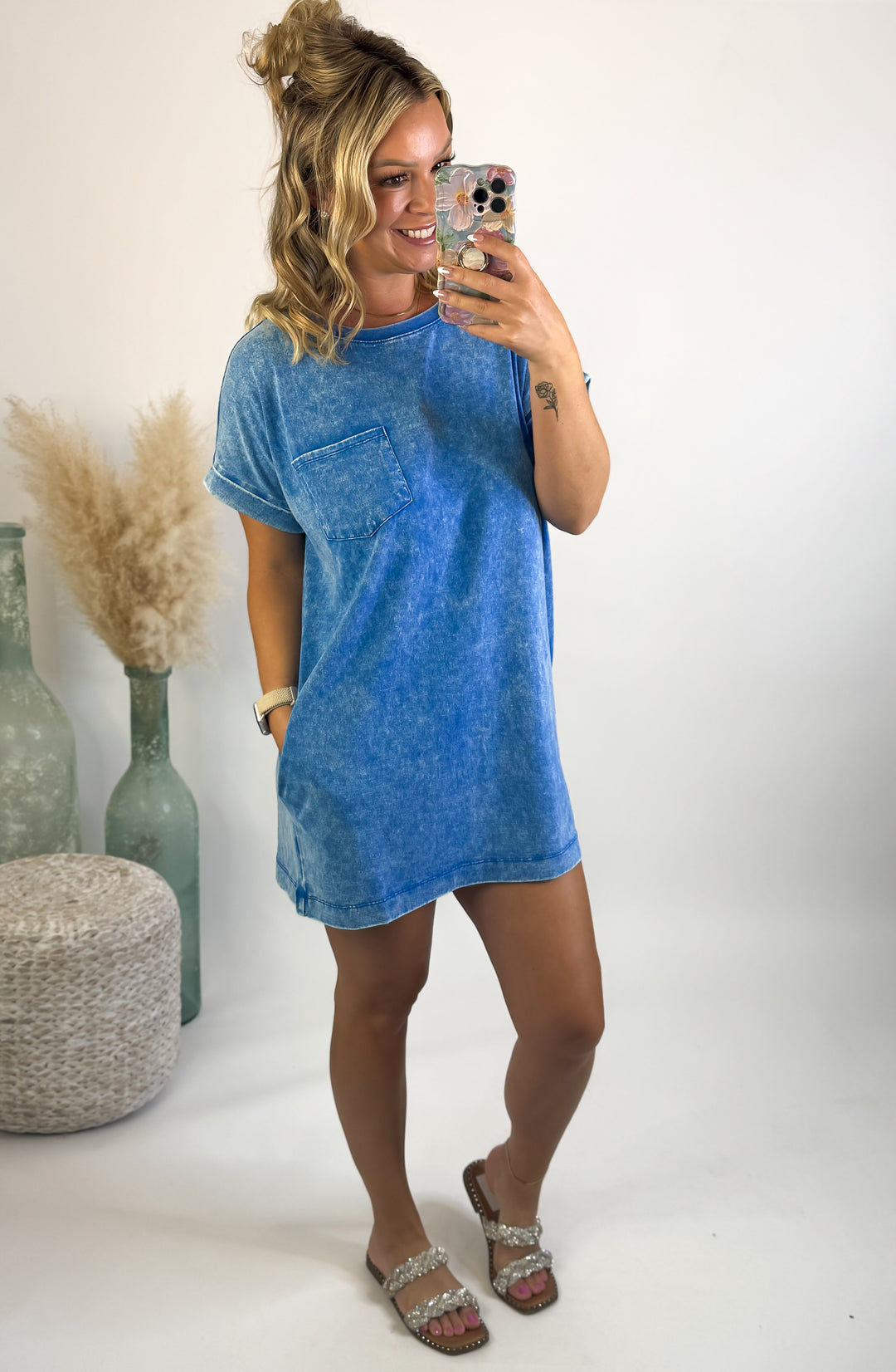 Everyday Ease Pocket Tee Mineral Wash Dress