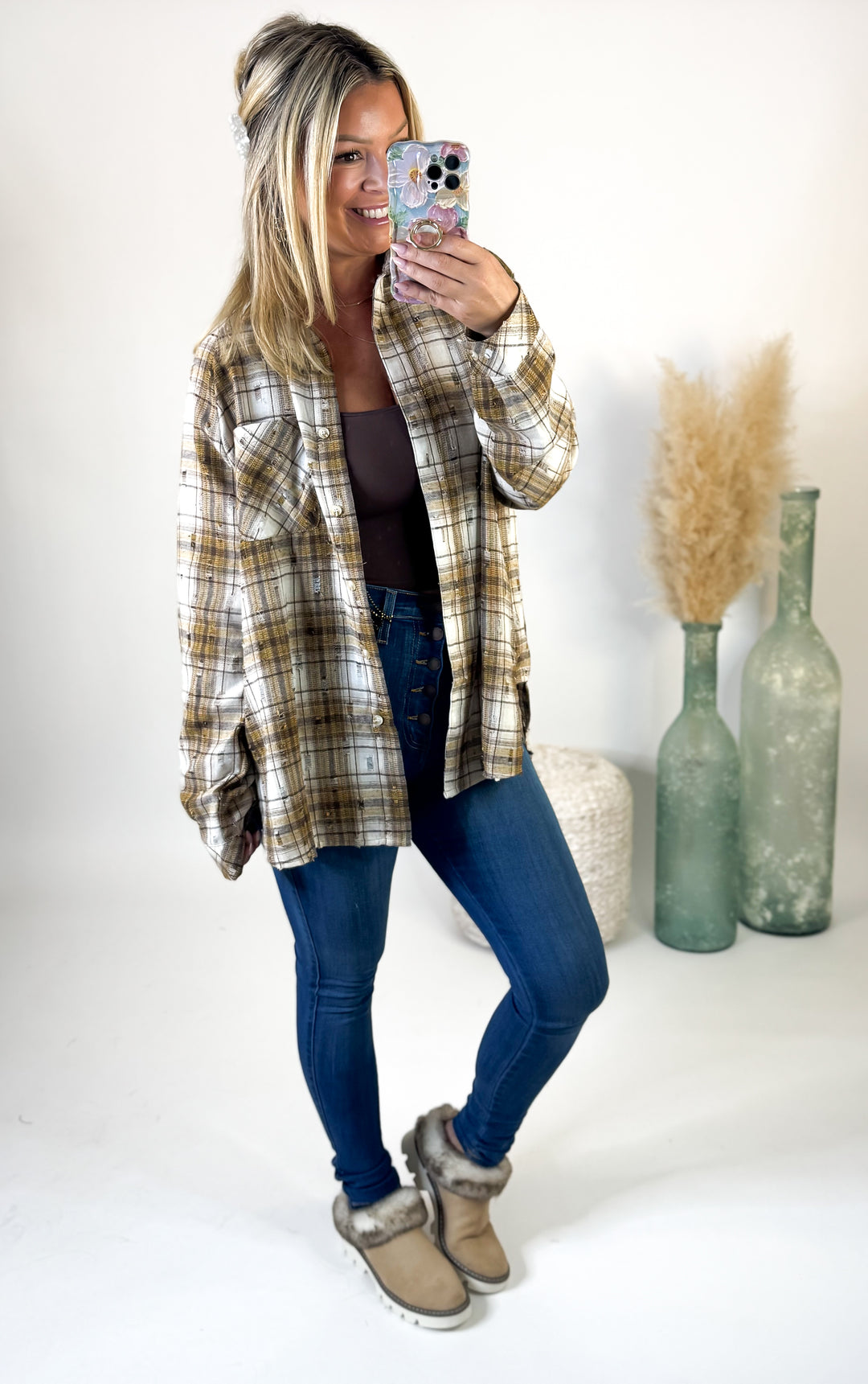Maple Mornings Plaid Button Up