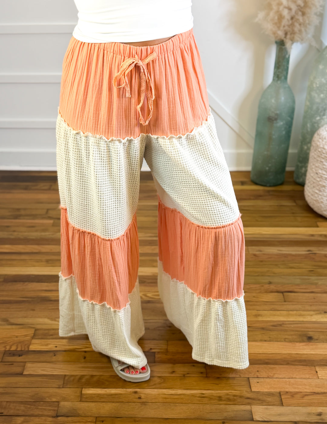 Peachy Coastline Wide Leg Pants