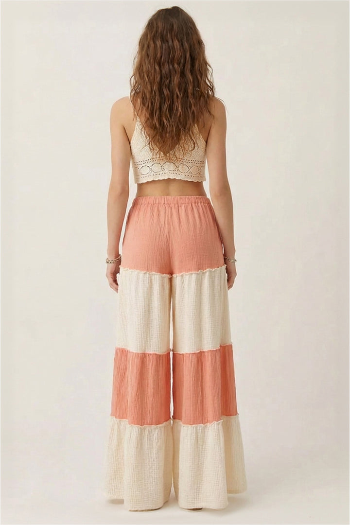 Peachy Coastline Wide Leg Pants