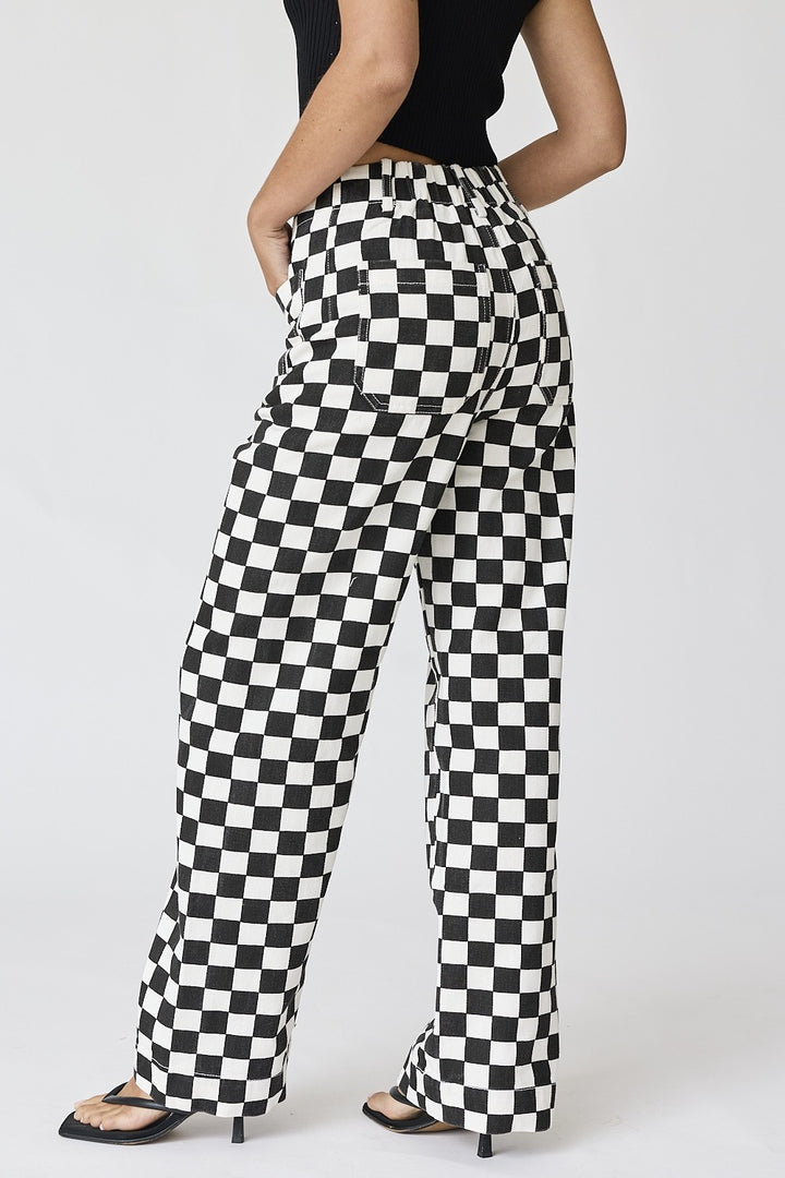 Checkmate Chic Wide Leg Pants