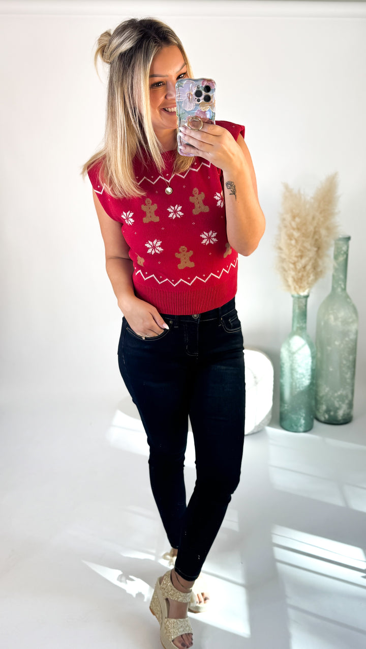 Gingerbread Cheer Sweater Top