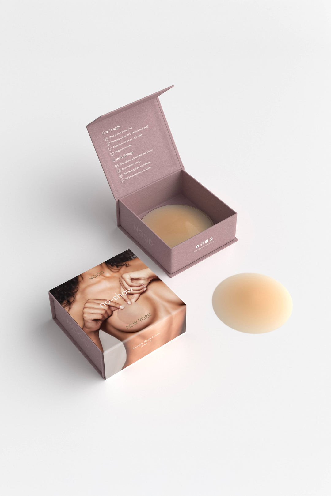 No-Show | Reusable Adhesive Nipple Covers: No 5 Soft Tan / 4in.