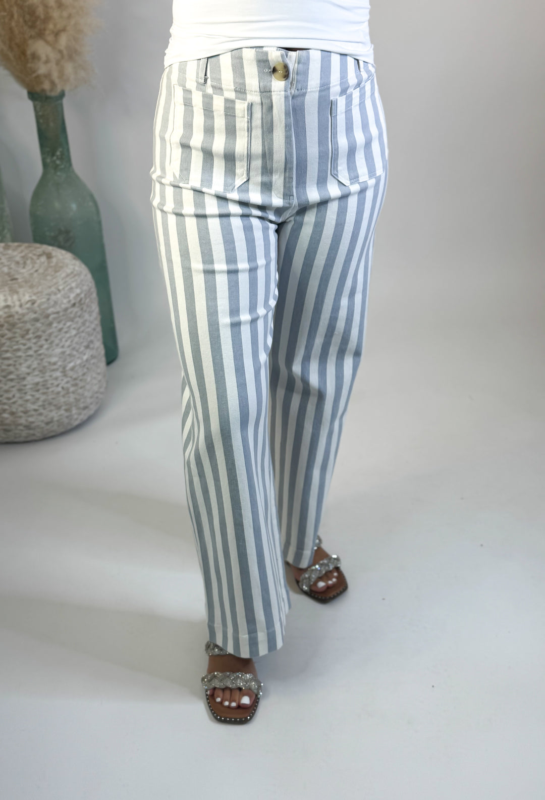 *Preorder* Harbor Stripe Straight Leg Pants / Ship ETA 6/10