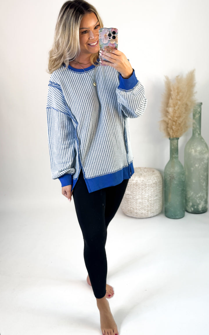 Coastal Comfort Waffle Knit Top
