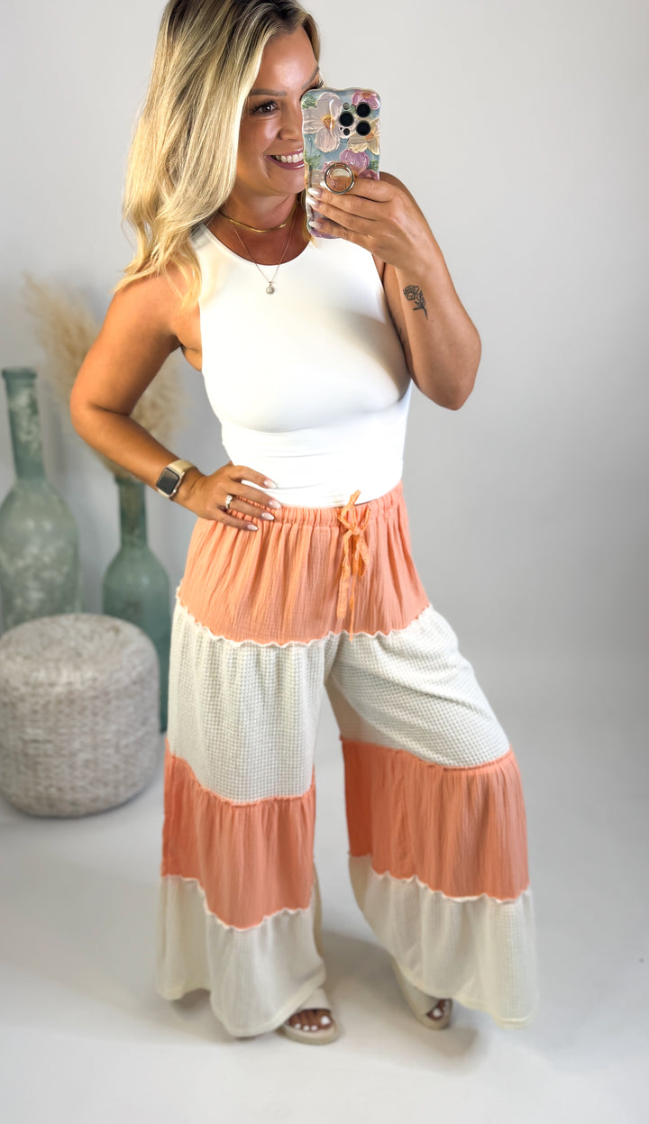 Peachy Coastline Wide Leg Pants