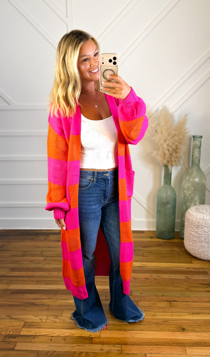 Sunset Sorbet Duster Cardigan