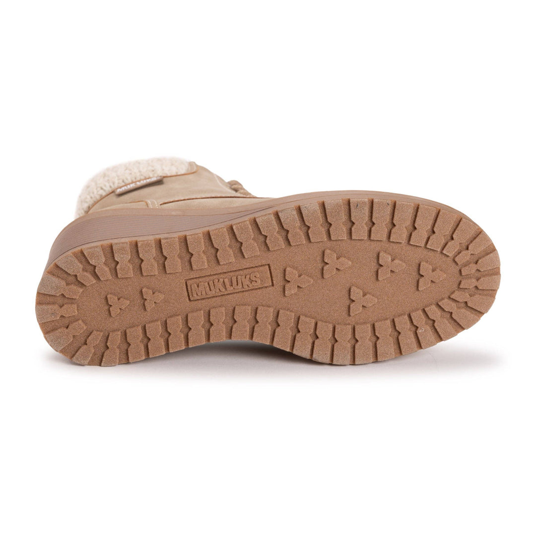 MUK LUKS Women's Sky Solange Wedge Boots: Taupe