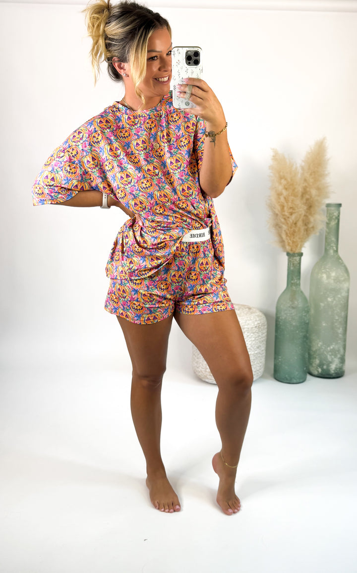 Pumpkin-Print Lounge Set