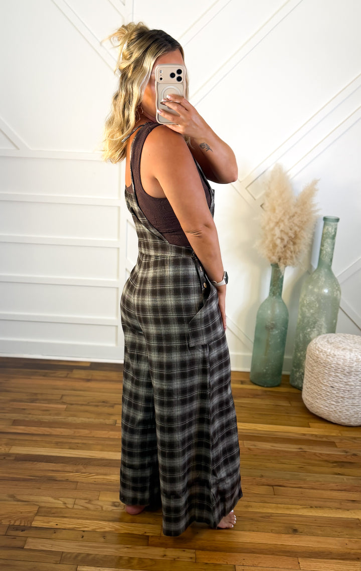 As If! Plaid Jumpsuit