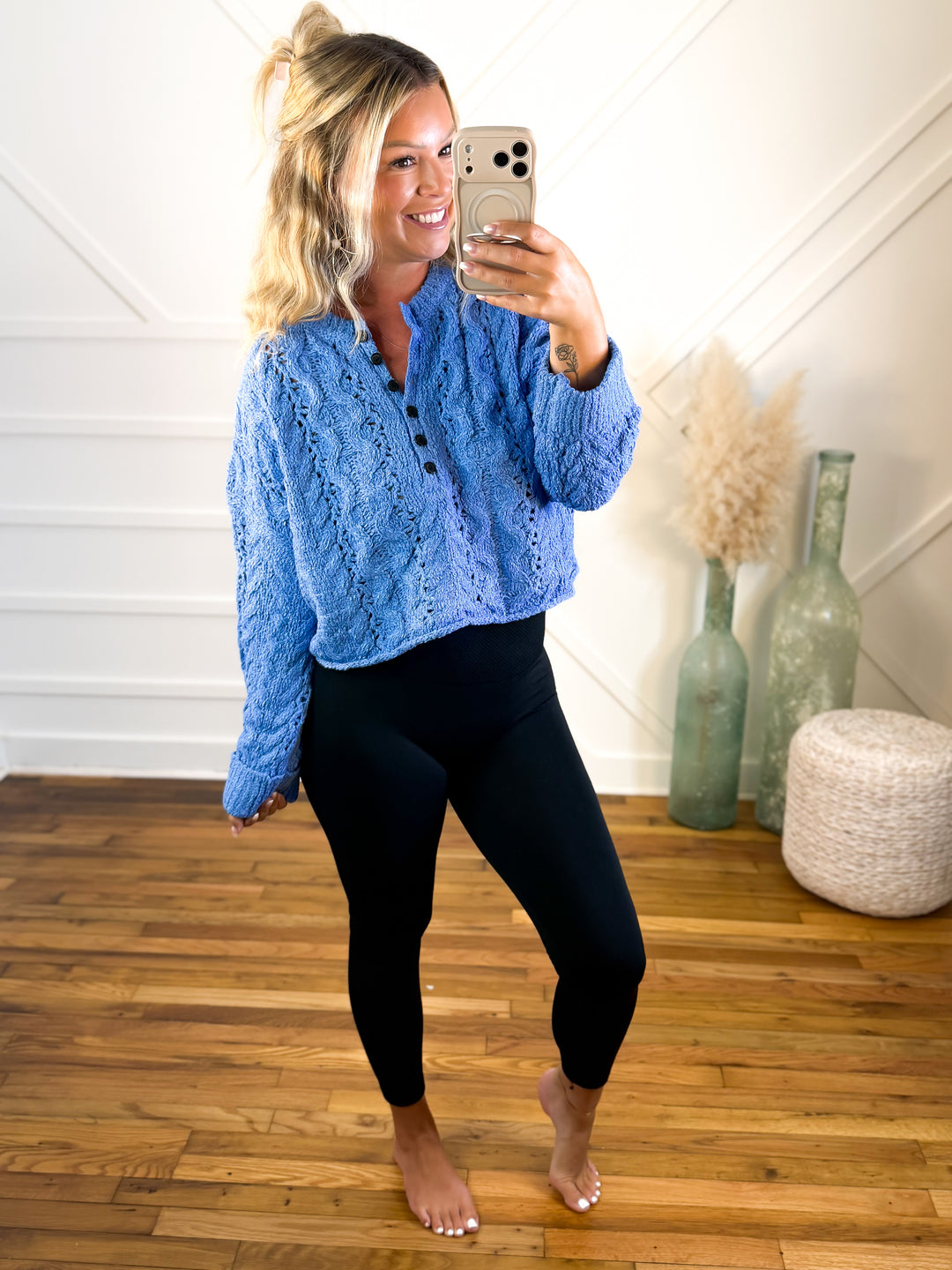 Free Spirit Henley Sweater