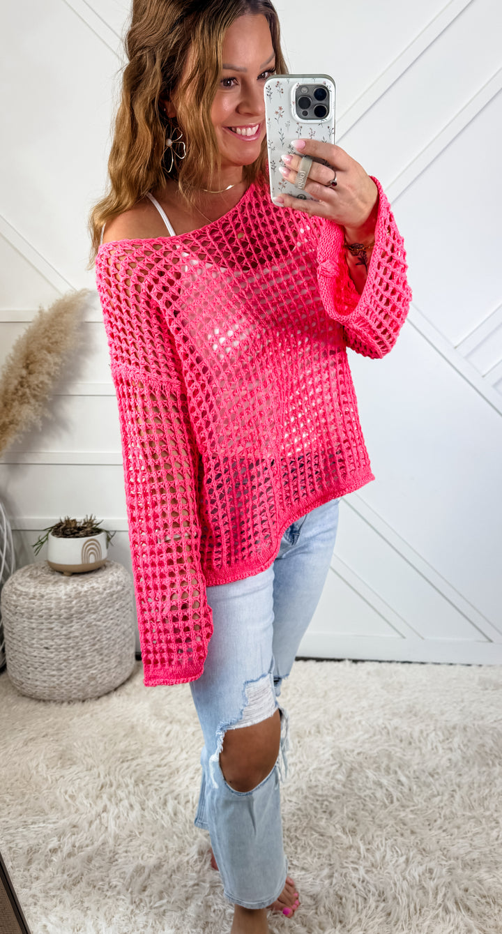 Barbie Pink POL Crotchet Top