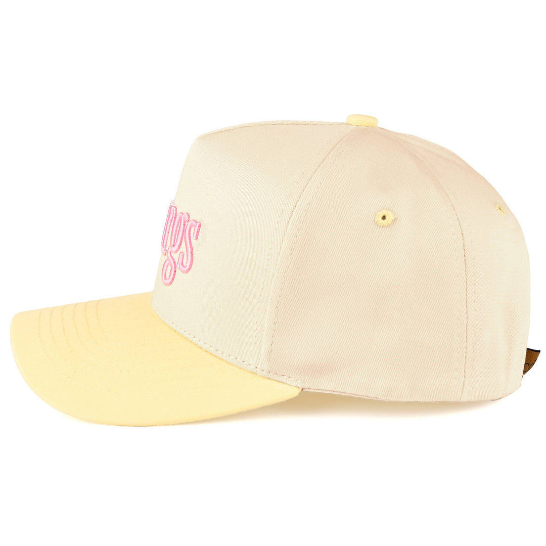 C.C MARGS Lettering Two Tone Trucker Baseball Snap Back Cap: Green