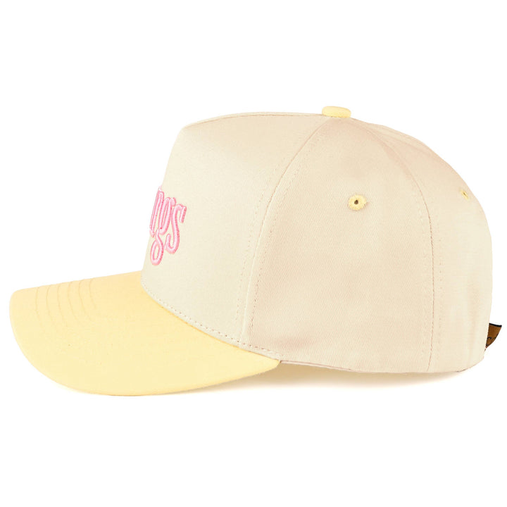 C.C MARGS Lettering Two Tone Trucker Baseball Snap Back Cap: Green