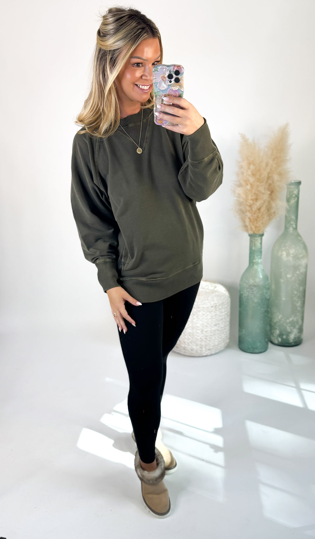 ⭐Door Buster⭐ Cozy Campfire Crew Olive