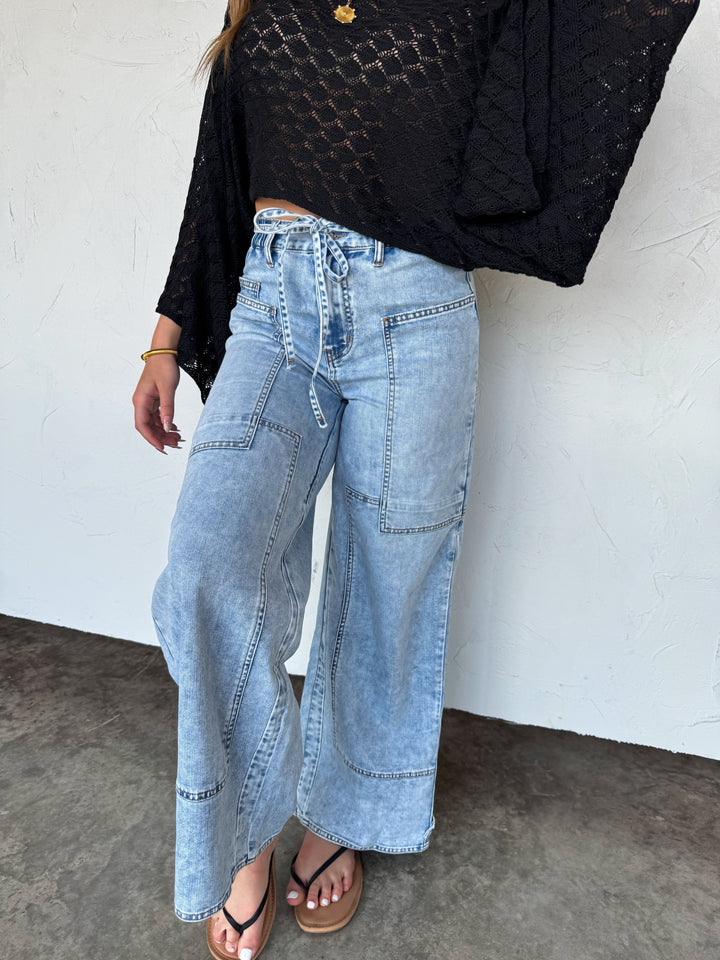 *Preorder* Jovie Tie Waist Jeans ETA End of June