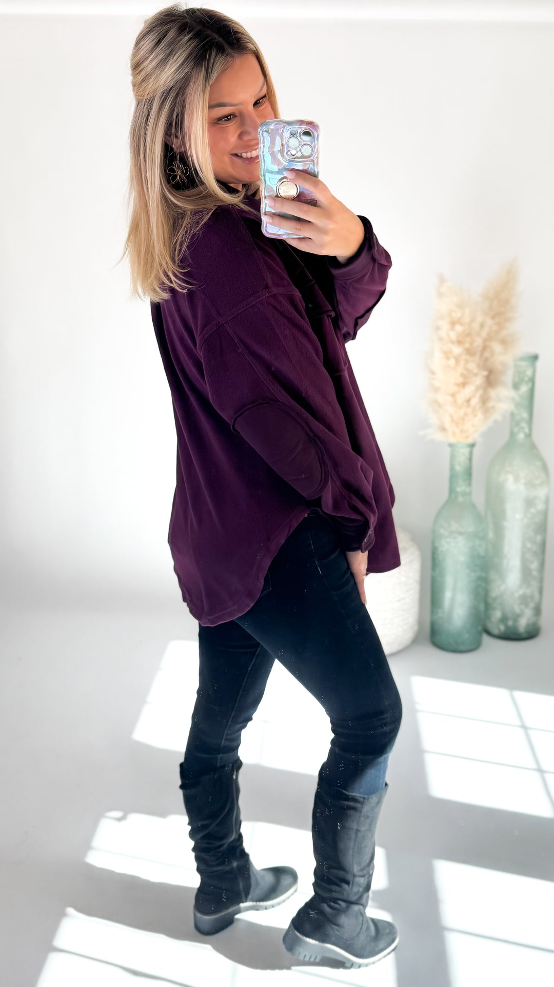 ⭐Door Buster⭐ Plush Plum Fleece Jacket