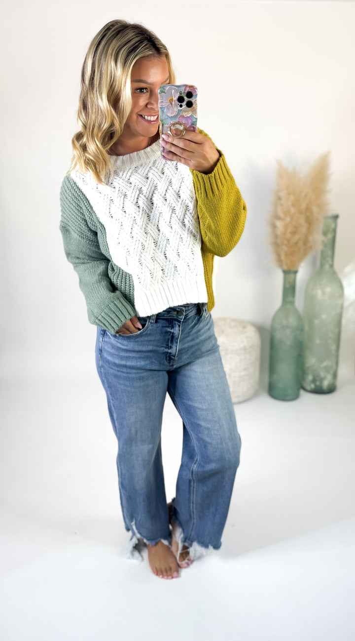 Harvest Hues Colorblock Sweater
