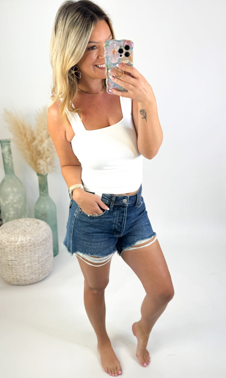 High Waist Rigid Magic Cut Off Shorts by Judy Blue