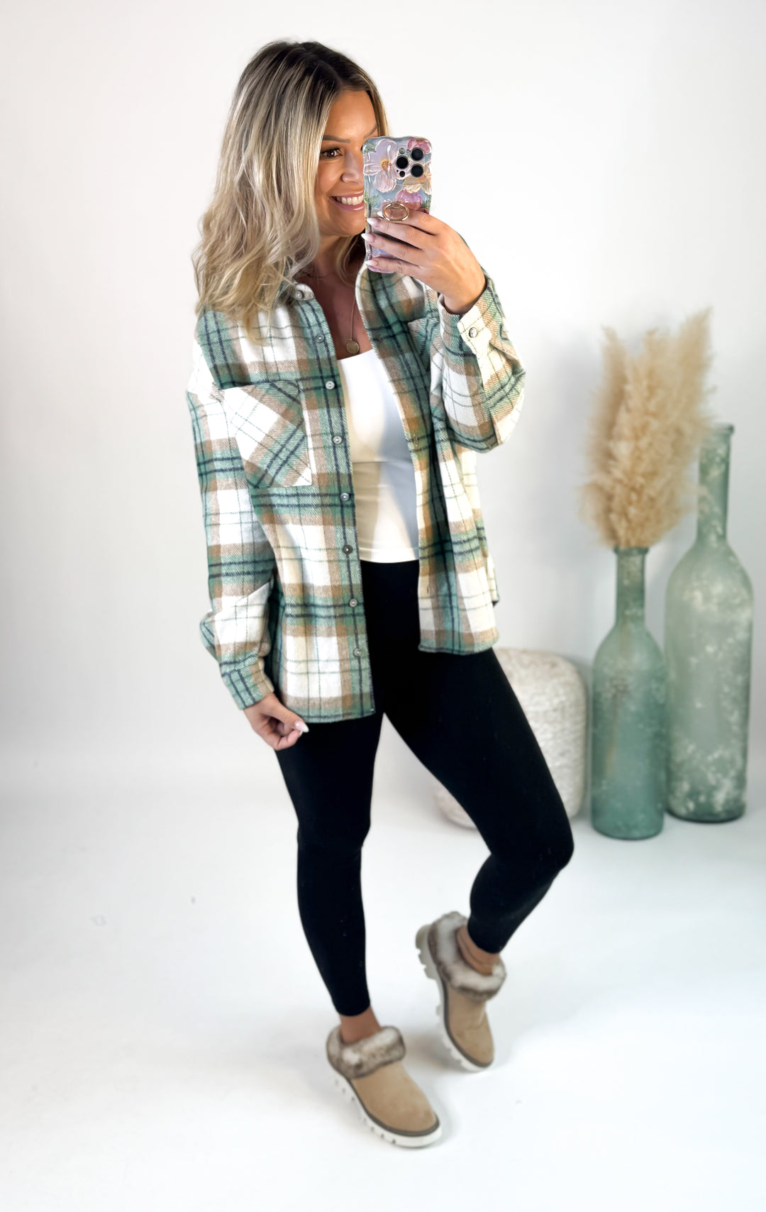 Evergreen Escape Plaid Shacket