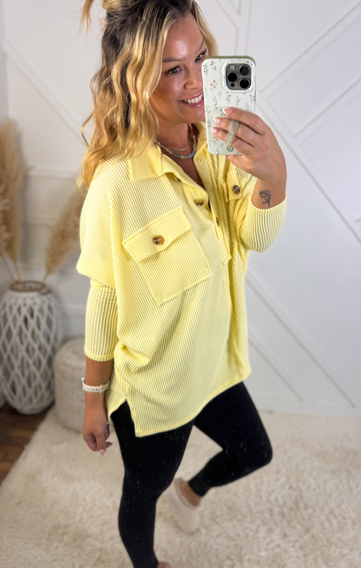 Jenni Oversized Button Detail Shirt