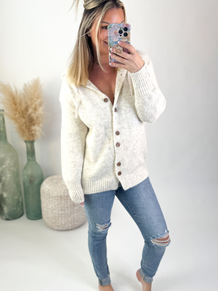 Soft Seasons Hooded Cardigan