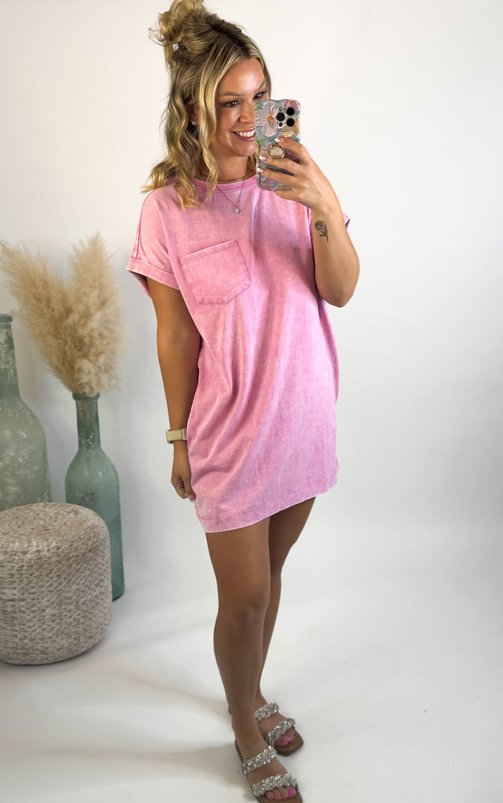 Everyday Ease Pocket Tee Mineral Wash Dress