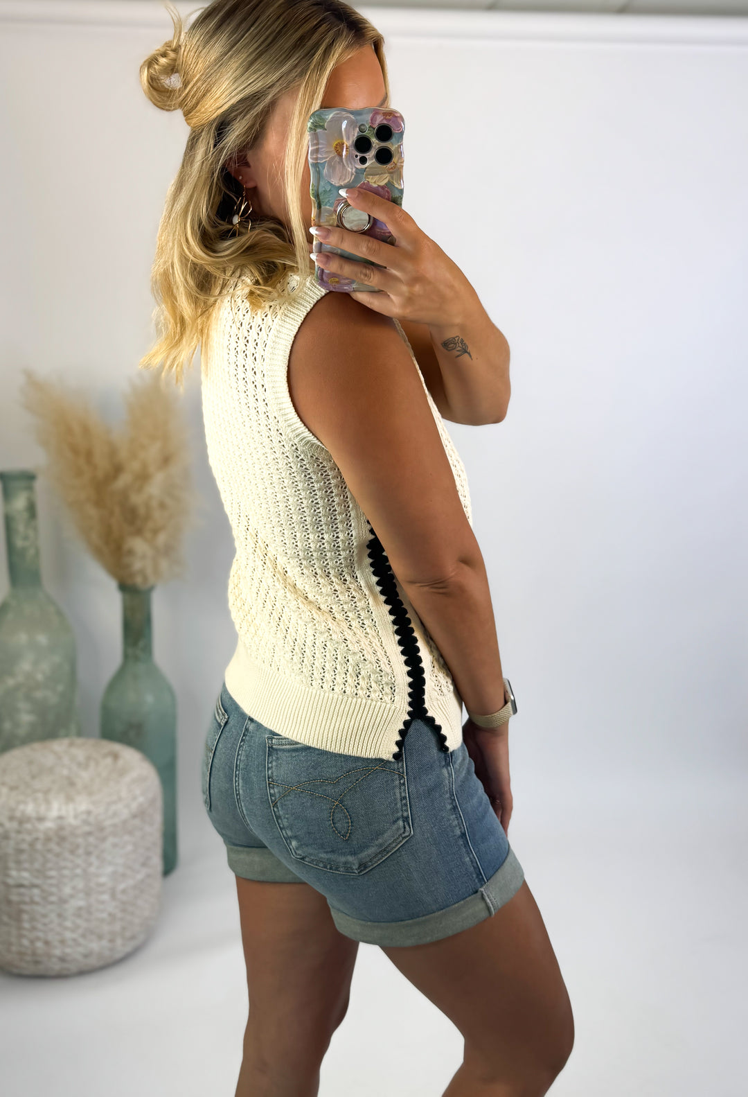 Scalloped Sweetness Knit Tank