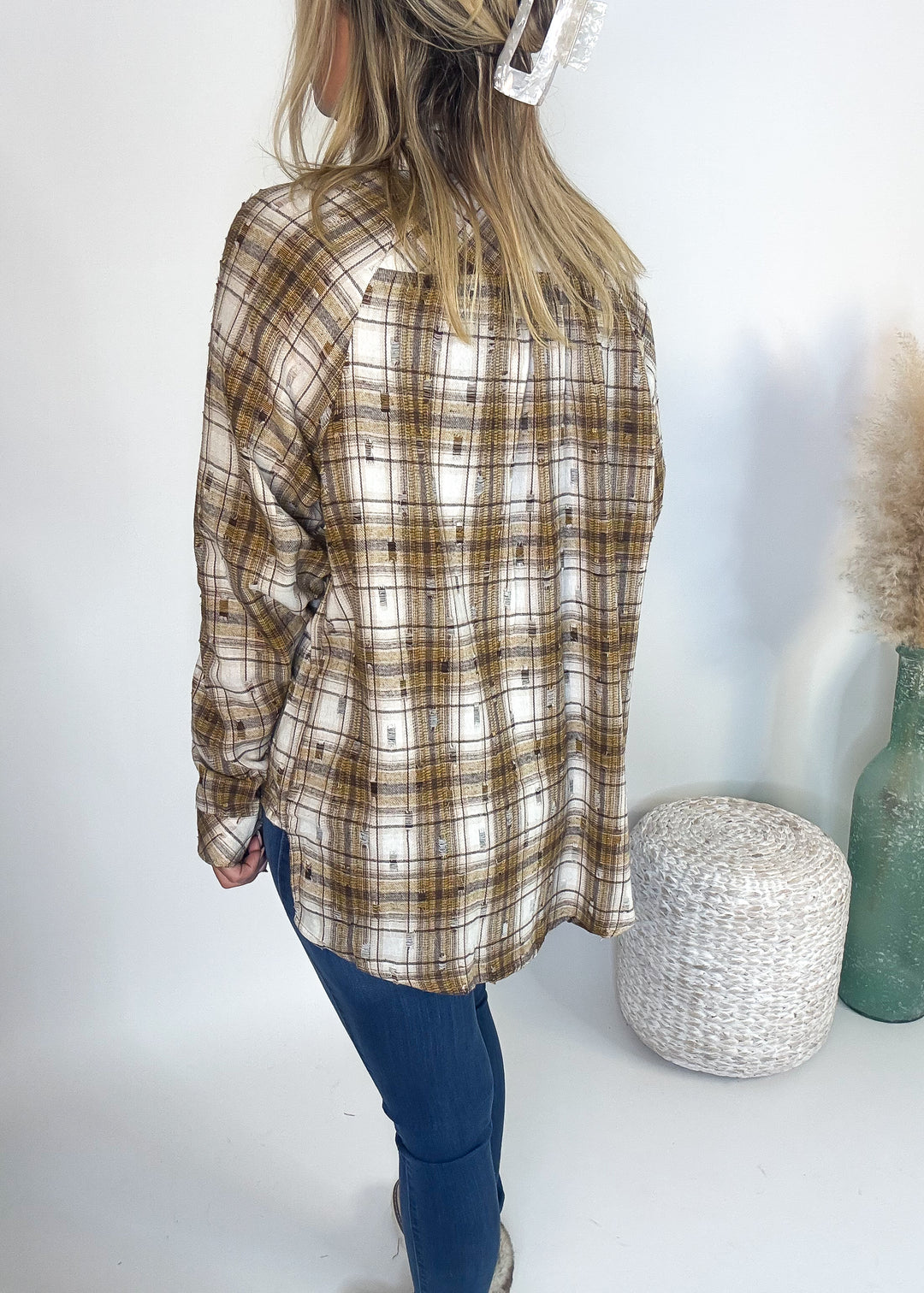 Maple Mornings Plaid Button Up